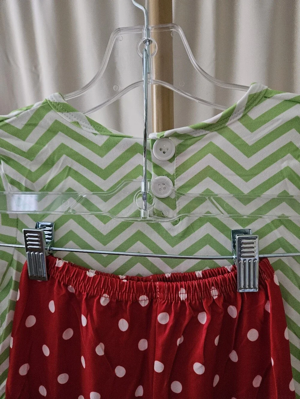 BaaBee Santa Appliqué Top & Polka Dot Leggings Set | Size 6–7